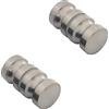 BBTISG 2 Pomelli Per Porta Della Doccia Fori di Diametro 6-18mm, In Acciaio Inox 304 Per Porte Della Doccia Maniglie Per Porte In Vetro Per Bagno Cucina E Ufficio (Argento)