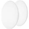 SHINEOFI 2 Pezzi Paralume Rotondo in Pvc Bianco per Plafoniere, Copertura Lampada da Soffitto Installazione Facile e Bassa Manutenzione, per Cucina e Bagno