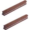 SANCHAKOU Pomelli Legno Cassettiera 2 Pezzi Porta Armadio Con Maniglia In Legno Cassetto Armadio In Legno Massello Colore Log Maniglia Lunga 128 Mm Noce Nera