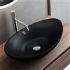 Mai & Mai Lavabo da Appoggio 59X38.3X19.2cm Antracite opaco, Brüssel818 | Lavandino Bagno da Appoggio Ovale con Troppopieno, Nano Rivestimenti Inclusi, Lavabo in Ceramica