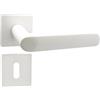Domino Denver-QR SLIM WHITE - Maniglia per porta della stanza, ufficio, cantina e interna, accessori per porte in alluminio, colore bianco