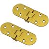 Gedotec Cerniera pieghevole in ottone per macchina da cucire e da cucire, cerniera da tavolo, in ottone opaco, cerniera per mobili, per porte dell'armadio, 30 x 81 mm, 2 pezzi