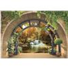 WallArena - Carta da parati fotografica - Cascata 400x280 cm - Murale fotografico - Per soggiorno e camera da letto - Effetto 3D - con Colla - Foresta paesaggistica