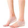 JIABAOZ Solette Rialzanti Invisibili, Calze in Silicone, Alzatacco in Gel per Aumento Altezza, Inserti Mezze Solette Antiurto in Silicone per Uomo e Donna (White,4CM)