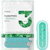 YKL Y-Kelin Dental Floss di filo interdentale stuzzicadenti, bastone per denti, plettri per denti, filo interdentale, pulizia dei denti (Menta)