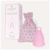 Selenacare Coppetta mestruale Premium - lavabile in silicone medicale - con contenitore per la pulizia e sacchetto in cotone, taglia S (21 ml)