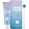 Generic Detergente gel lingua, pasta per la cura con strumento raschietto, deodorante lenitivo per alito, kit igienico ergonomico per adulti, gengive sensibili, denti, uso quotidiano, viaggi, casa e altro