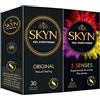 SKYN Original, Preservativi Morbidi Senza Lattice Pacco da 30 + 5 Preservativi SKYN Five Senses