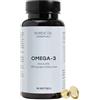 Nordic Oil Omega 3 vegan | 2000 mg di olio di alghe al giorno | 90 capsule con acidi grassi DHA, EPA & DPA Omega 3 | per supporto cognitivo e cardiovascolare | Alternativa all'olio di pesce sostenibile | Nordic