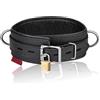 MEO Collare BDSM bloccabile in pelle - Collezione Black Berlin