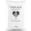 Naturii Acido Citrico Monoidrato E330 Grado Alimentare 25 kg Naturale ed Ecologico Multiuso per Pulizia e Anticalcare, Brillantante, Disincrostante, Decalcificante Additivo Alimentare e Uso Tecnico