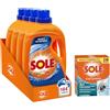 Sole Kit Sole, Detersivo Lavatrice Liquido Bianco Splendente 164 lavaggi (4x41) + 1 confezione di Cura Lavatrice Classico, contro sporco e cattivi odori (250x2 ml)