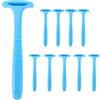Ipetboom Set da 10 Lamette Credo per Pedicure Professionale per Rimozione Calli e Talloni Design Sicuro in Plastica Pp e Acciaio Inossidabile per Uso a Casa e Salone