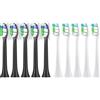 Generico 10 testine di ricambio for spazzolino elettrico Philips H X3/6/8/9, confezionate sottovuoto.(5white-5 black)