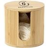 BEAUTYLEI | DISPENSER CONTENITORE DISCHETTI STRUCCANTI BAMBOO, CON N. 10 SALVIETTE IN COTONE LAVABILI BAMBU