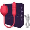 NURCIX Vibratore 3 in 1 Sex Toys Vibratore Per Donna Leccata di lingua Vibratore clitorideo Spinta G Spot Dildo Vibratore capezzolo Per Donne
