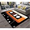 SHAOPENGA Tappeto Musica Retrò Cassetta Nastro Tappeto Tappeto Per Casa Soggiorno Camera Da Letto Divano Zerbino Area Decor Tappeto Tappetino 80X120Cm