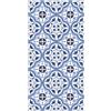 Panorama Tappeto Vinile - Modello Idraulico Fiore Blu 60x110 cm - Varie Dimensioni - Tappetino Lavabile per la Cucina - Passatoia PVC Antiscivolo