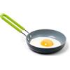 GreenPan Mini padella per uova in ceramica, antiaderente, rotonda, 12,7 cm, colore: grigio