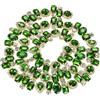 QUARKZMAN Catena di Artigli con Strass, 1 Iarde Larghezza 2,2cm Catena di Cristallo con Diamanti a Fiori per Accessori Fai da Te Collane Nastri Tessuti, Oro+Verde