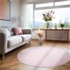 Teppium Tappeto rotondo a pelo corto in stile moderno, lavabile, unicolore, ideale per soggiorno, facile manutenzione, morbido camera da letto e cameretta Misurare: 120 cm Rund Colore: Rosa