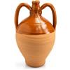 Generico Fiasco Tradizionale in Terracotta Semi-Smaltato per Liquidi - Altezza 35 cm