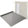 WOOD YOU Spianatoia per Impastare in Acciaio Inox 304, Multiuso, con Tappetino Antiscivolo, Sacca in Cotone Ecologico, con Alzatina Posteriore 3 CM, Piega Frontale 1 CM, 45X58 cm, Made in Italy