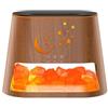 ZMdooreasy Umidificatore a forma di pietra di sale con effetto fiamma, diffusore per aromaterapia, illuminazione a LED a 7 colori, per rilassare la camera da letto o l'ufficio