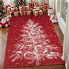 Generic tappeto 69 x 140 cm, albero di Natale, decorazione natalizia, 70 x 140 cm, lavabile, per decorare la casa cucina, soggiorno contemporaneo, camera da letto, comodino,