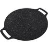 Haofy Padella per Barbecue Coreana, Griglia per Barbecue Coreana Antiaderente Padella per Griglia in Pietra Maifan Circolare, Diverse Dimensioni Disponibili, può Essere Utilizzata (38