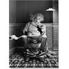 Bluvos Einstein Seduto Sulla Toilette Leggendo Il Giornale Poster Nero Bianco Tela Dipinto Immagini Wall Art for Soggiorno Decorazioni for La Casa (Color : A, Size : 40x60cm No Frame)