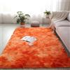 Aexpath Tappeto per soggiorno, arancione, 80 x 120 cm, spesso e morbido, a pelo lungo, per interni, salotti, camere da letto e corridoi, lavabile a mano, resistente allo sbiadimento