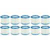 vhbw 10x filtro a pieghe piatte compatibile con Stihl SE 90, SE 60 C, SE 61, SE-62, SE 85 C, SE 60 E aspirapolvere - bianco/blu