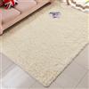 DYINDUN Tappeto Morbido Salotto 80 x 110 cm Antiscivolo Morbido e Soffice Tappeti Soffici Monocromatico per Soggiorno, Camera da Letto, Cucina e Corridoio, Color Crema