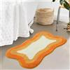 ZZDXL Tappeto Bagno Antiscivolo Gradiente Arancione Tappetino per Bagno-Antiscivolo Assorbente Lavabile,Ideale per Doccia,Vasca e Camera da Letto