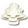 LEONARDO LUXURY HOME DESIGN Set 3 Piatti Natalizi Porcellana Bianca Albero di Natale Vassoio Antipasti Dolci Aperitivi Decorazione Tavola Feste Cena Idea Regalo (3, Albero Bianco)
