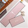 ZZDXL 2 Pezzi Tappeto Cucina Passatoia Oro Rosa Tappeti Tappeto Cucina Antiscivolo Lavabile Tappetino Tappeti da Cucina Moderno Lungo per Corridoio, Camera da Letto（50X80+50X160Cm）
