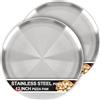 AWTBDP Teglia per pizza da 30,5 cm per forno, set da 2, antiaderente in acciaio | AWTBDP Piccole teglie rotonde per pizza robuste e atossiche, in acciaio, per biscotti, pizza, torte, lavabili in