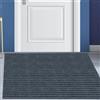 MENGXUAN Tappeto da Esterno 55 x 70 cm Resistente Sporco, Antiscivolo e Essorbente Zerbini Antiscivolo Interno Esterno per Cane, Ingresso, Porta, Corridoio, Grigio