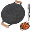 Tissting Padella Per Barbecue Coreana, 30 cm Padella Per Barbecue Piatta in Alluminio, Padella Rotonda Antiaderente, Comales Para Tortillas, Per Piano Cottura a Gas a Induzione