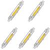 Aoxdi R7S LED 78mm 5W Lampadina a Doppio Effetto Lineare, Bianco Freddo, COB Lampadine LED R7S, AC220-240V, Pacco da 5 Pezzi