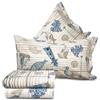 Confezioni Giuliana Completo Lenzuola MEDITERRANEO Beige righe barca pesci mare estate 100% cotone Made in Italy - Letto Misura 1 Piazza