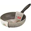 OISE ART STORE Trade Shop - Padella Alta Antiaderente AntiGraffio Saltapasta ø 20-22-24-26-28-30-32-34 Cm Cucina - -24 Cm -