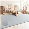 Paco Home Tappeto Salotto Moderno Soggiorno Pelo Corto Boho Motivo Scandinavo Monocolore, Dimensione:160x220 cm, Colore:Grigio