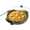 CASO Padella professionale - Multipadella elettrica per pizza, hamburger, verdure, ecc., fino a circa 240°C, funzione di mantenimento in caldo, colore: nero
