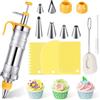 Mlijzard Siringa Per Dolci, Beccucci per Pasticceria Kit 14 Pezzi, Sostituto per Sac a Poche Professionali, Saccapoche Professionale, Kit Pasticceria per Decorazione Torte, 6 Beccucci, 3 Raschietti per Torte
