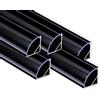 AFTERTECH 5x 2metri (10M) 1616N 16x16mm PROFILO ALLUMINIO ANGOLARE NERO PER STRISCE STRIP LED BARRA RIGIDA 2m 2MT + COPERTURA (5x 2metri 1616nero clear)