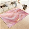 Generic Tappeto per soggiorno 120 x 170 cm, tappeto con stampa a righe oro rosa, morbido per camera da letto, lavabile in lavatrice, soggiorno, corridoio, cucina