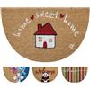 Olivo Tappeti OLIVO.shop FANTASY 13 - Zerbino cocco colorato a mezzaluna, Zerbino Ingresso Esterno in Cocco, Tappetino Antiscivolo Colorato 40x65 cm Mezzaluna (HOME)