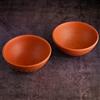SWADESHI BLESSINGS Esclusiva gamma di ciotole in argilla non smaltata/ciotole in terracotta/ciotole per snack in terracotta/piccole pentole per yogurt, ciotole per fango, 10,5 cm (set di 2)